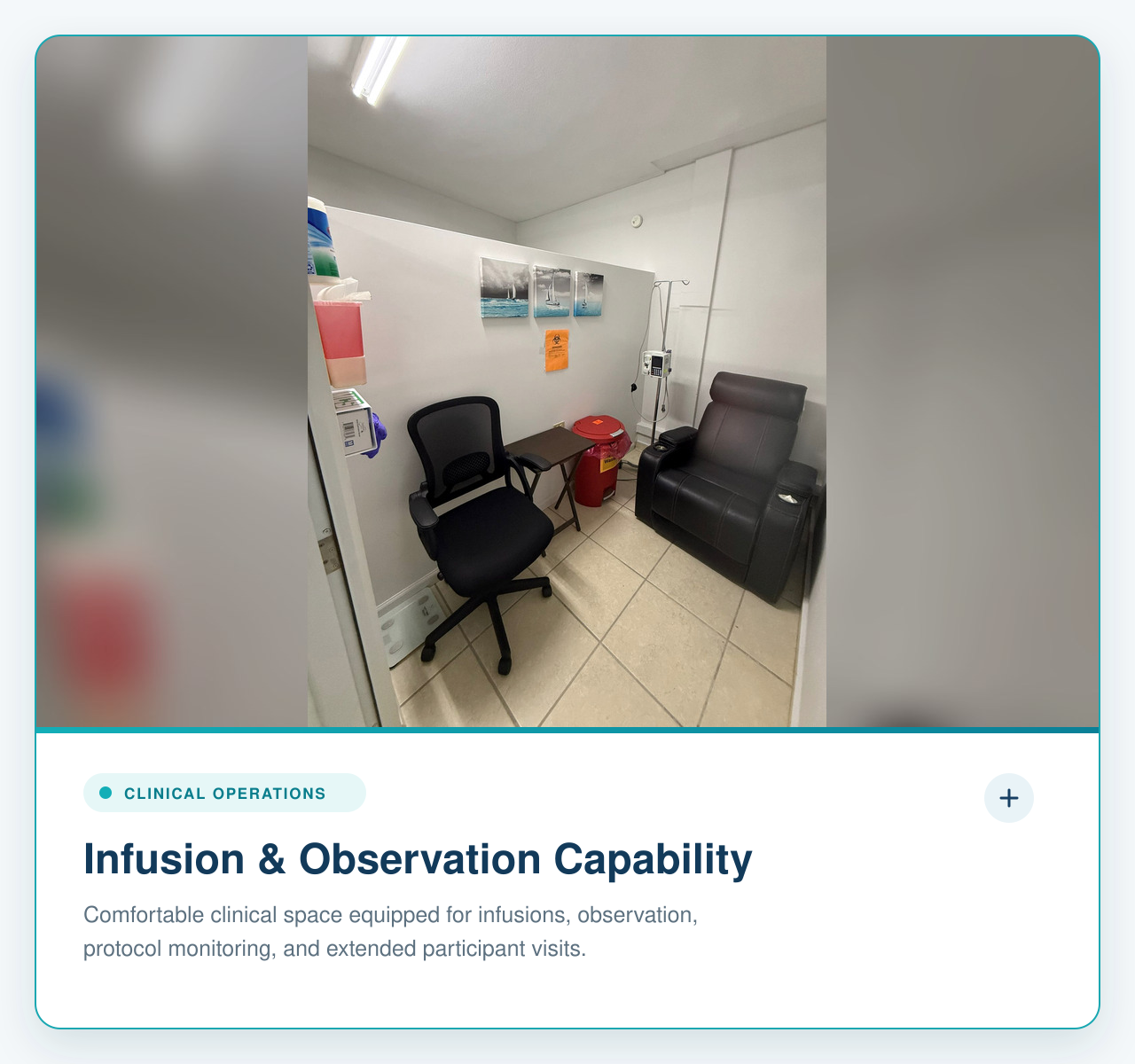 Capacidad para infusión y observación en el centro de Vega Baja