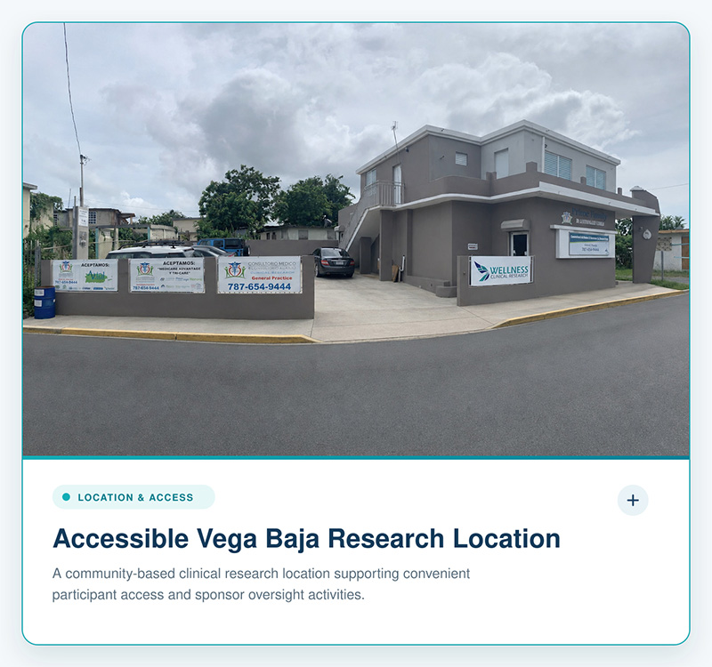 Exterior of the Wellness Clinical Research Puerto Rico facility